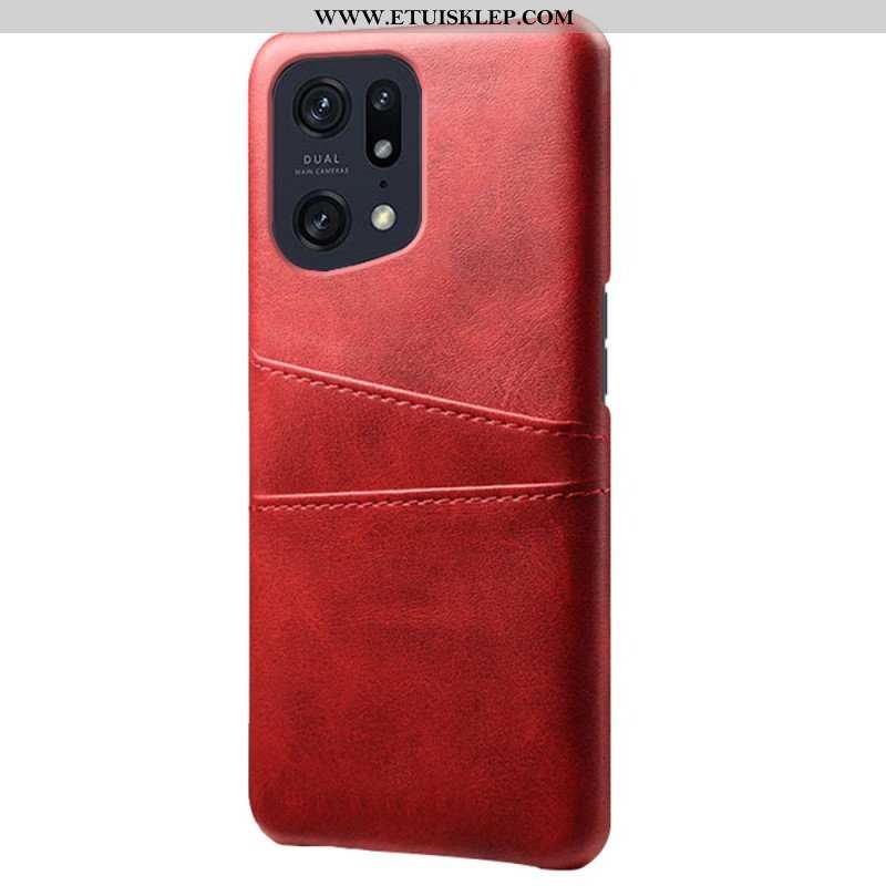 Etui do Oppo Find X5 Pro Etui Na Karty Z Efektem Skóry